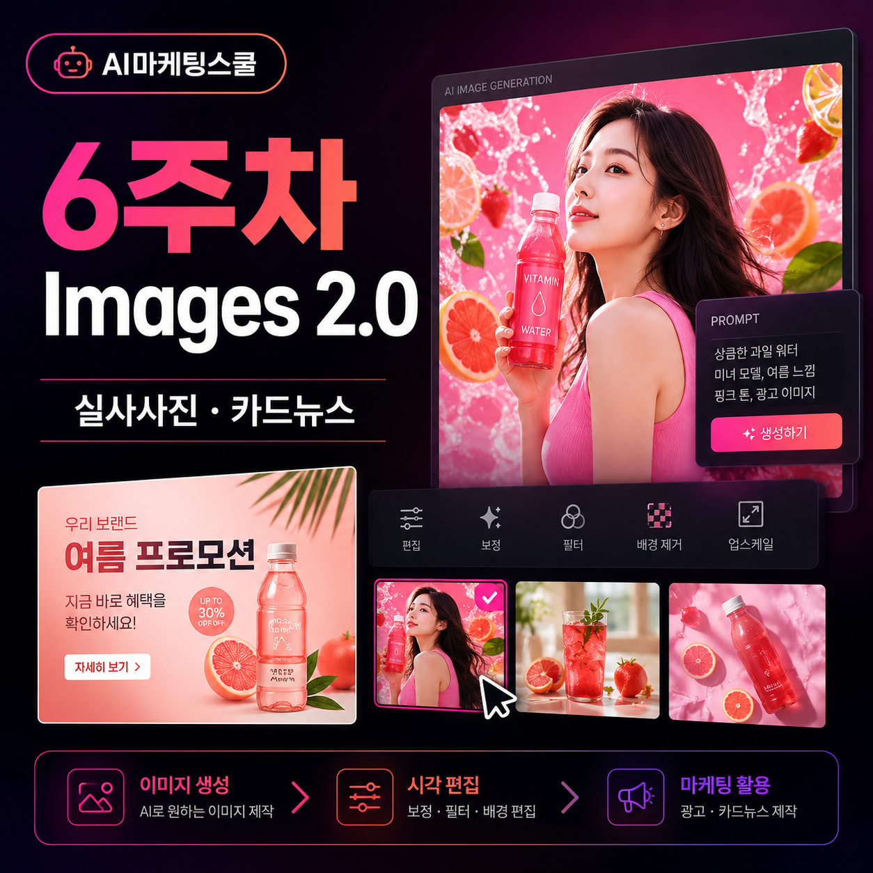 AI마케팅스쿨 6주차 AI 이미지 제작 커리큘럼 썸네일